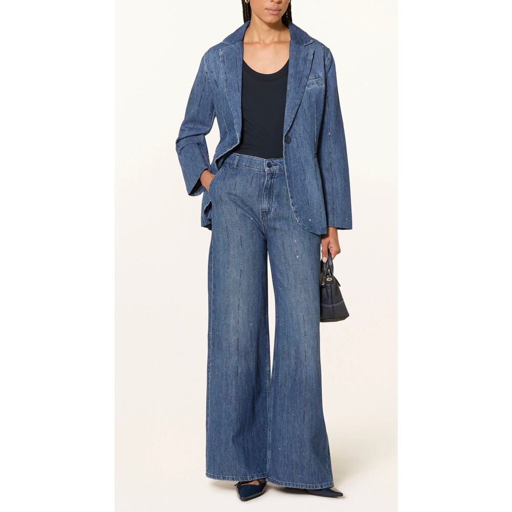 LIU JO | Wide-leg jeans with gemstones | Size 28